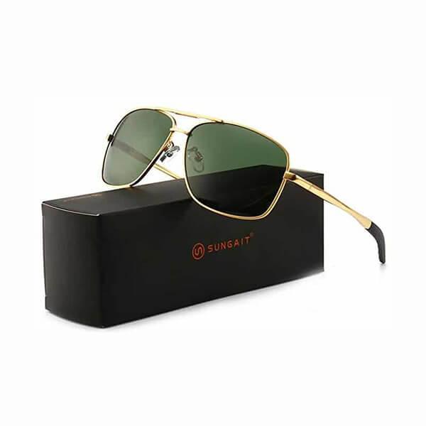 SUNGAIT Ultra Lightweight Rectangular Polarized Sunglasses UV400 Protection