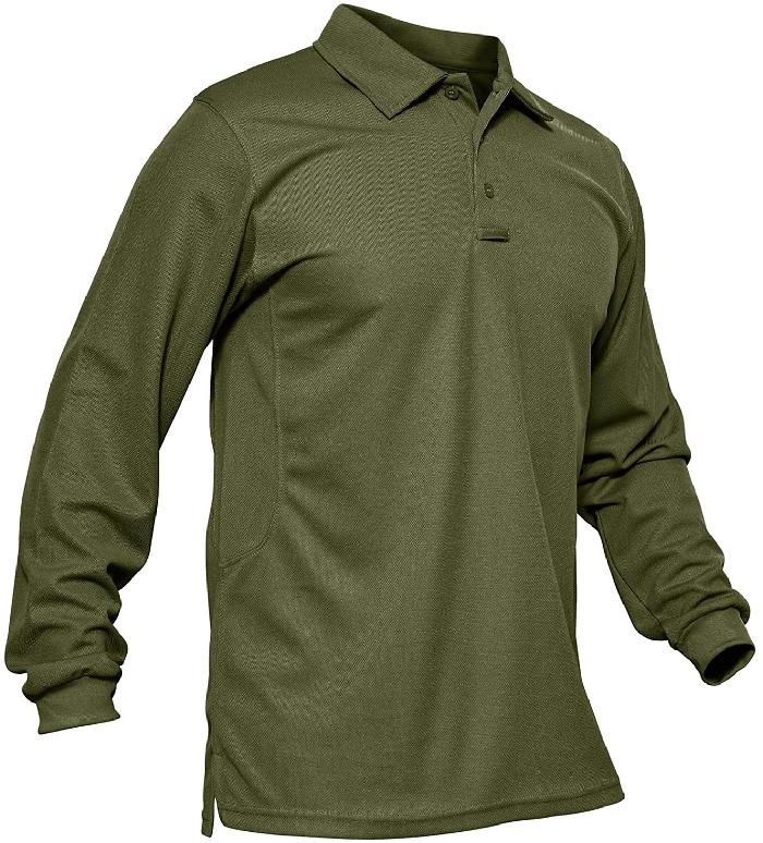 MAGCOMSEN Men's Polo Shirt Quick Dry Performance Long and Short Sleeve Tactical Shirts Pique Jersey Golf Shirt
