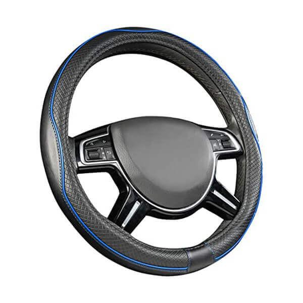 Basics Leatherette Steering Wheel Cover, 15″